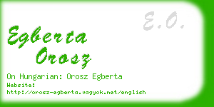 egberta orosz business card